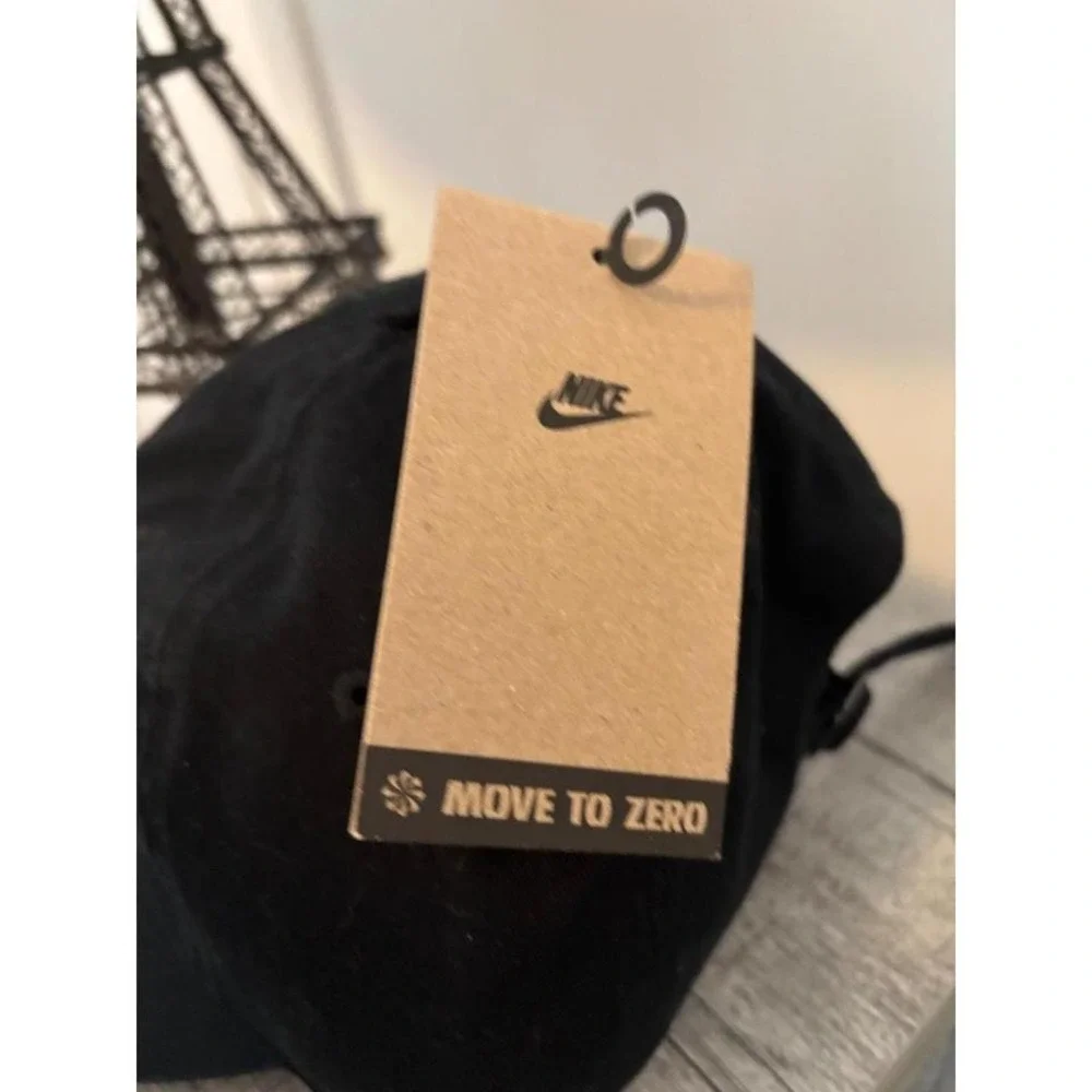 NWT Nike Club Cap Black White Sneaker Logo Adjustable Strap Cotton M L